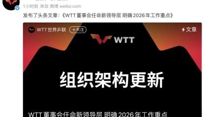 开云-刘国梁卸任WTT董事会主席， 国际乒联主席佩特拉·索林接任